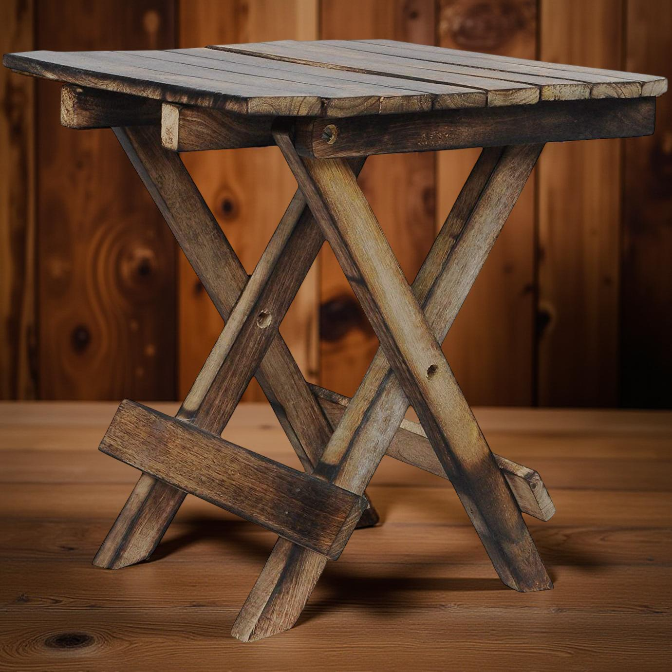 Natural Wooden Rectangle Coffee Stool | EnamorarDecor