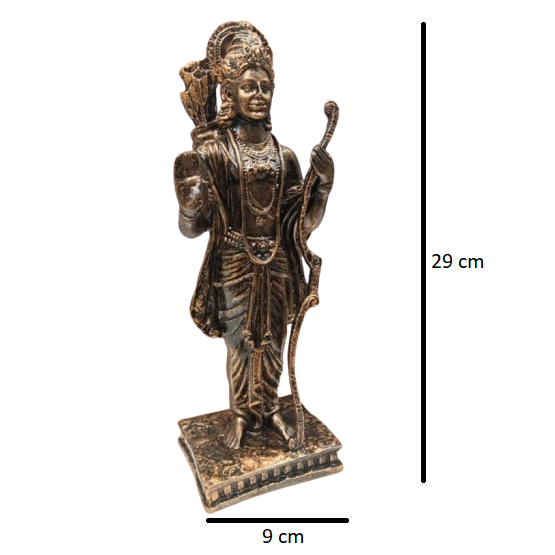 Antique Finish Standing Ram Resin Statue | EnamorarDecor