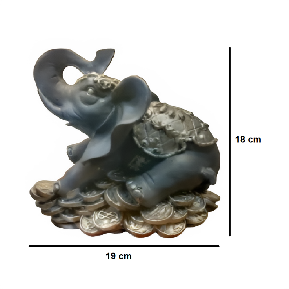 Elegant Black Money Elephant Showpiece | EnamorarDecor