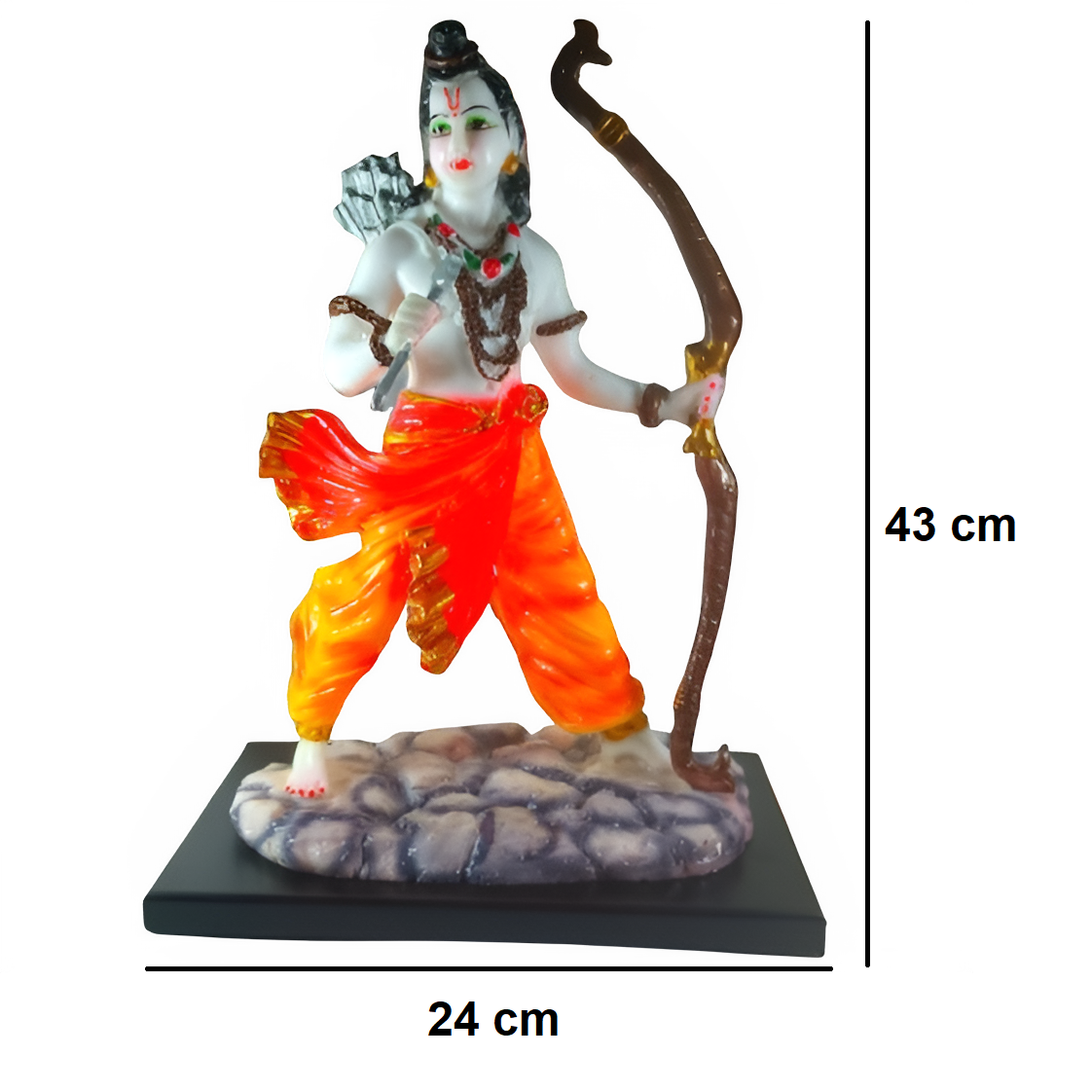 Multicolor Marble Finish Ram Ji with Dhanush | EnamorarDecor