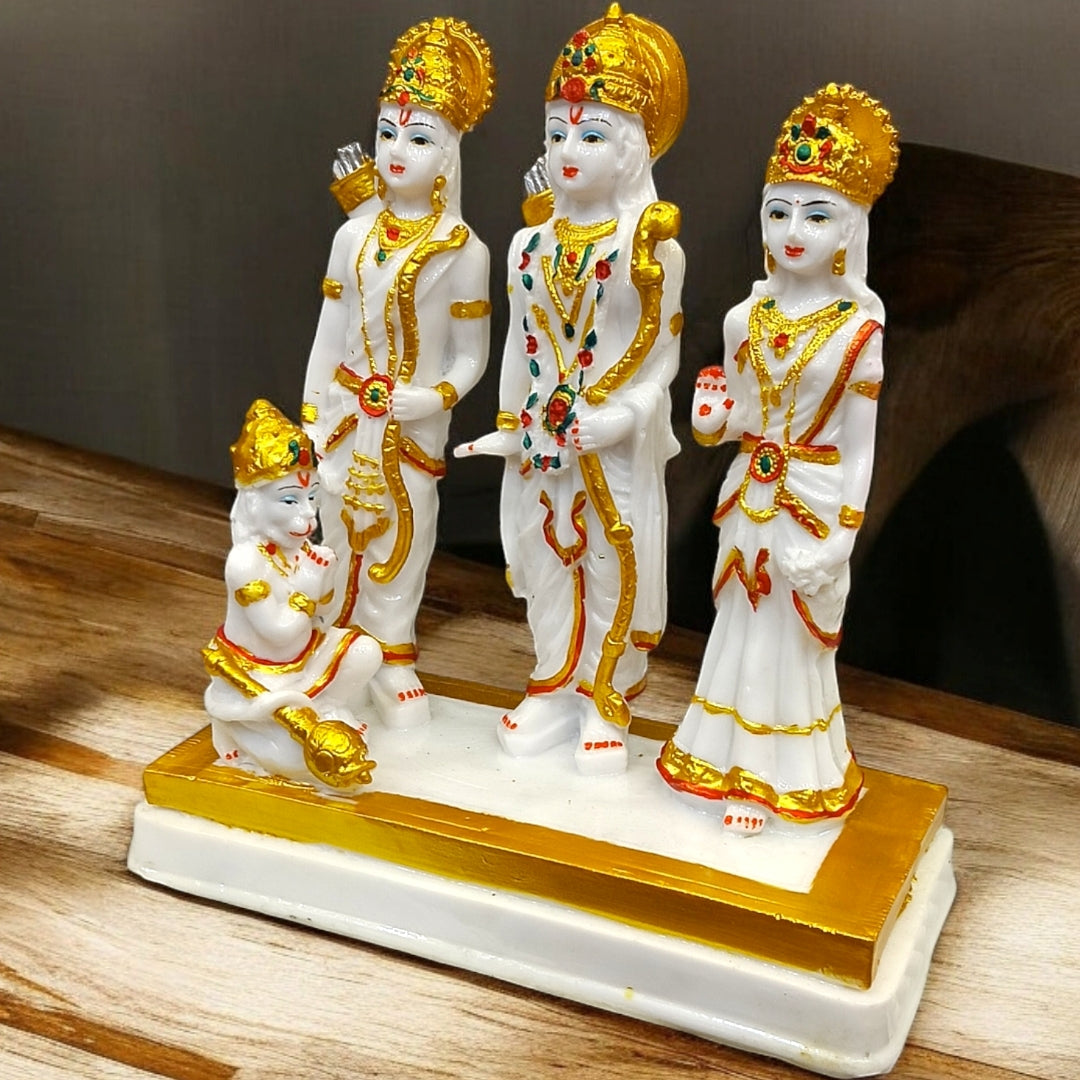 White Ram Darbar Marble Dust Statue | EnamorarDecor