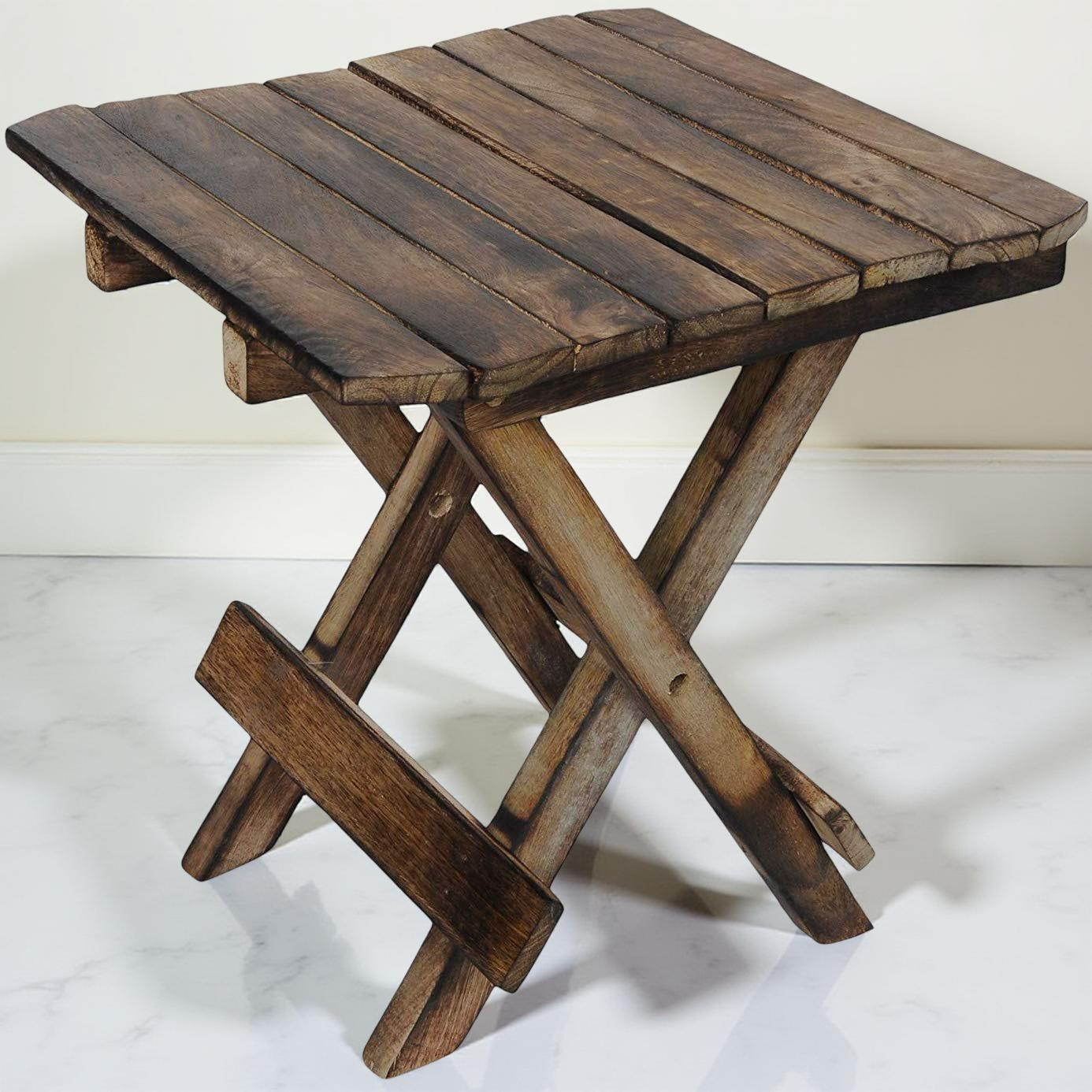 Natural Wooden Rectangle Coffee Stool | EnamorarDecor