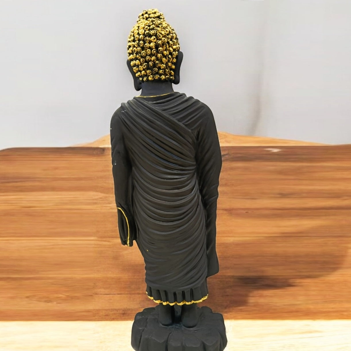 Black Resin Standing Buddha | EnamorarDecor