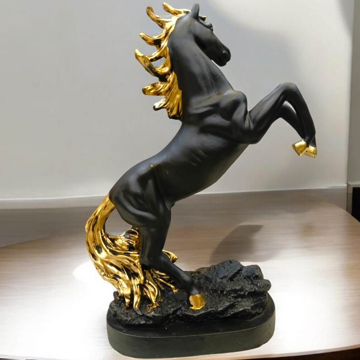Horse Standing on Hind Legs Sculpture (Black) | EnamorarDecor