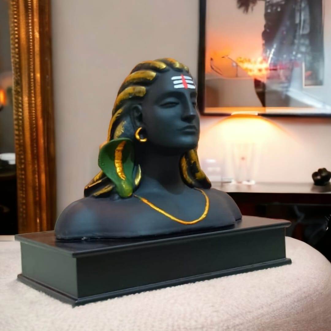 Black Adiyogi Statue (Idol of Shiva) | EnamorarDecor