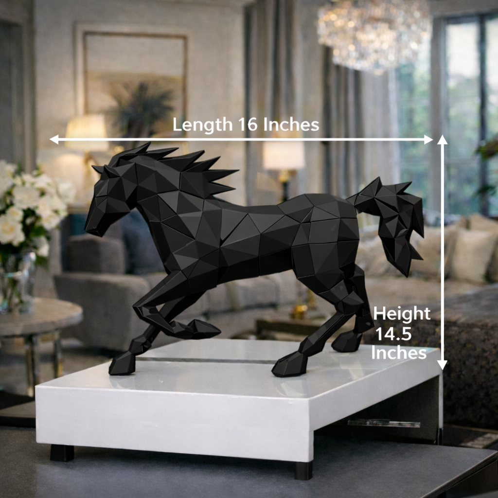 Luxury Black Running Hercules Ferrari Horse | EnamorarDecor