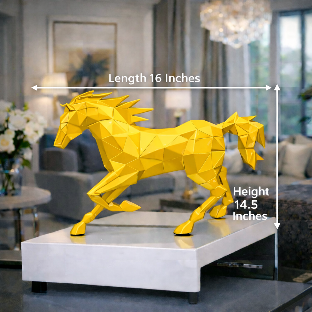Luxury Yellow Running Hercules Ferrari Horse | EnamorarDecor