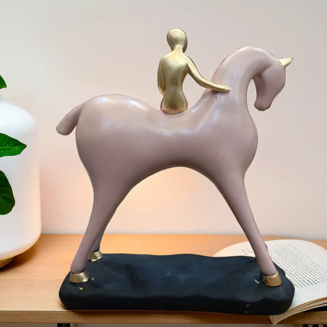 Pink Horse Lady Resin Statue | EnamorarDecor