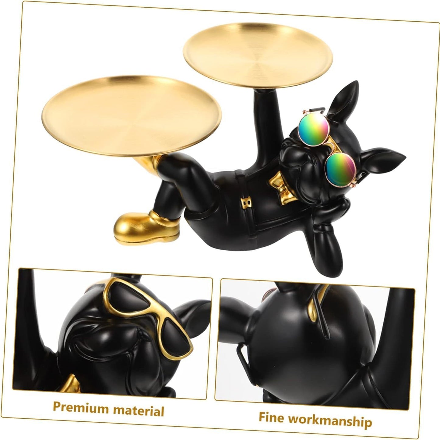 Black Multipurpose Bull Dog Double Storage | EnamorarDecor