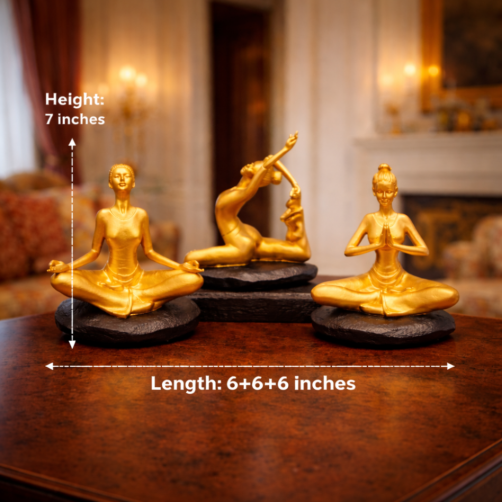 Luxury Golden Yoga Ladies Decor Set | EnamorarDecor