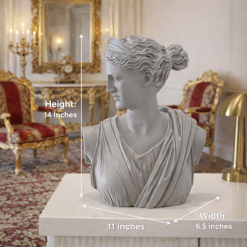 Luxury Grey Greek Lady Bust | EnamorarDecor