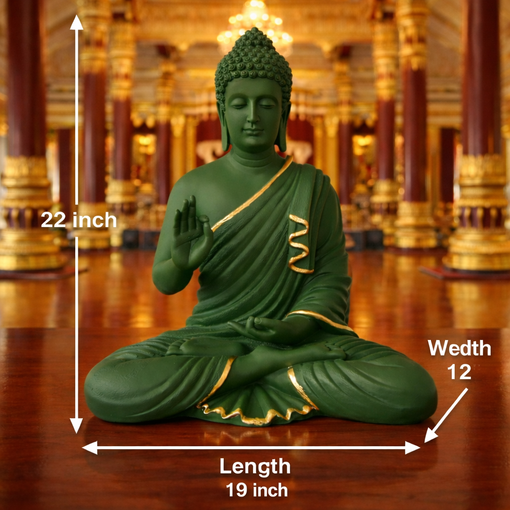 Luxury Big Olive Green Buddha Statue | EnamorarDecor