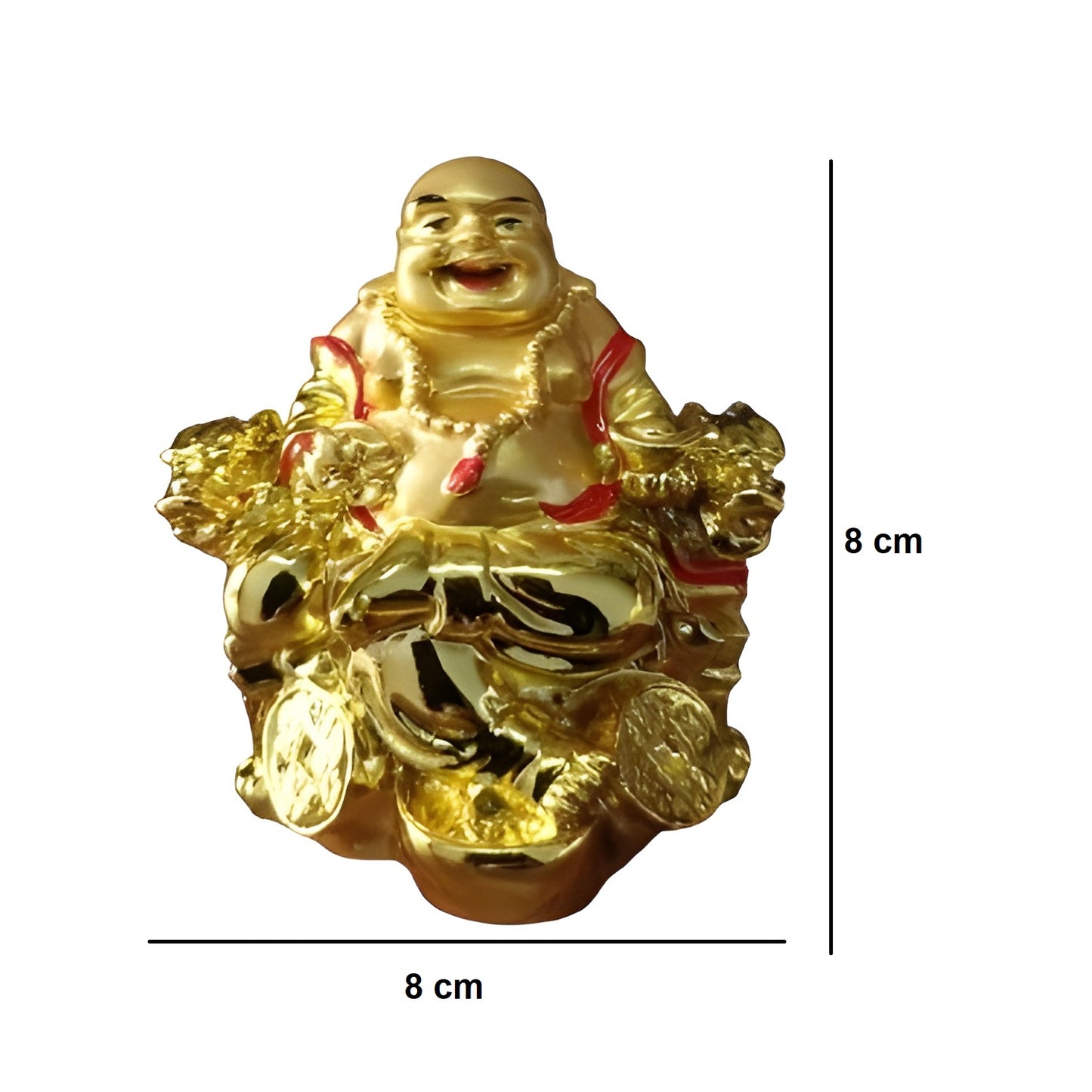 Gold Platted Sitting Buddha Premium Resin Statue | EnamorarDecor