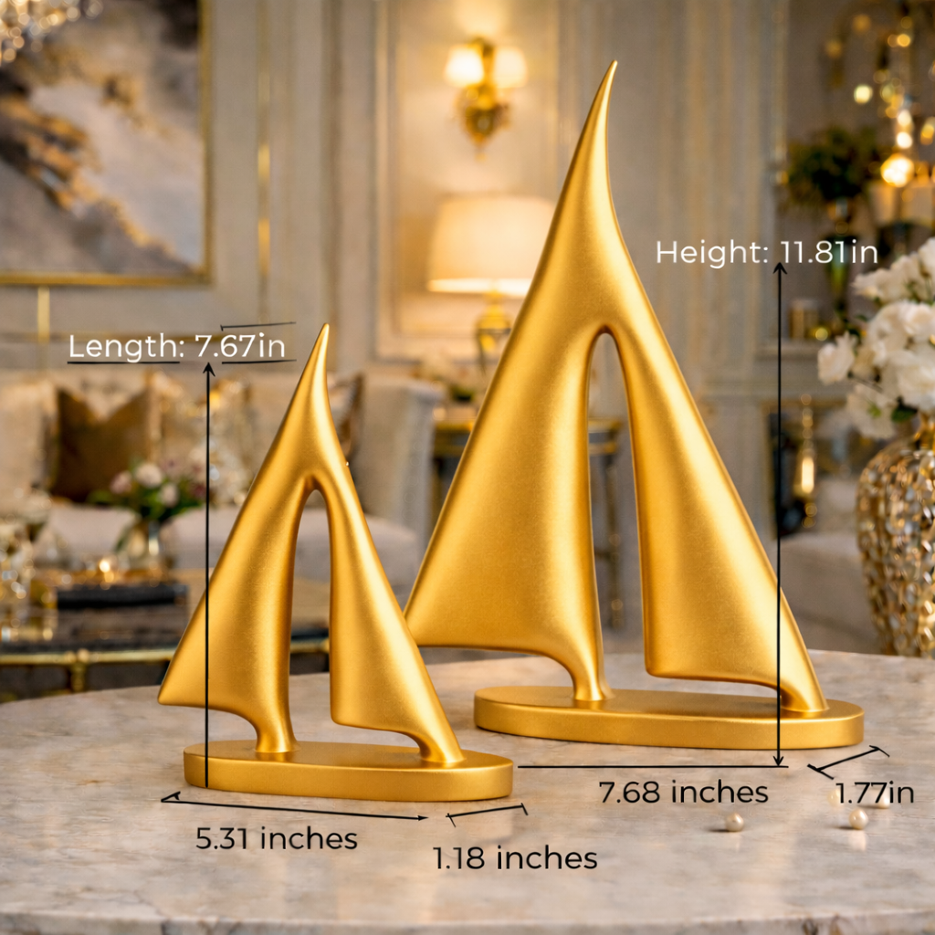 Luxury Golden Boat Decor Set | EnamorarDecor