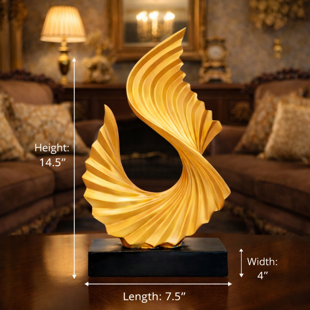 Luxury Golden Twisted Tale Showpiece | EnamorarDecor