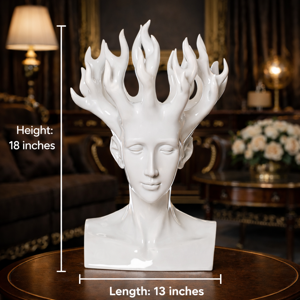 Luxury White Blooming Beauty Decor Sculpture | EnamorarDecor
