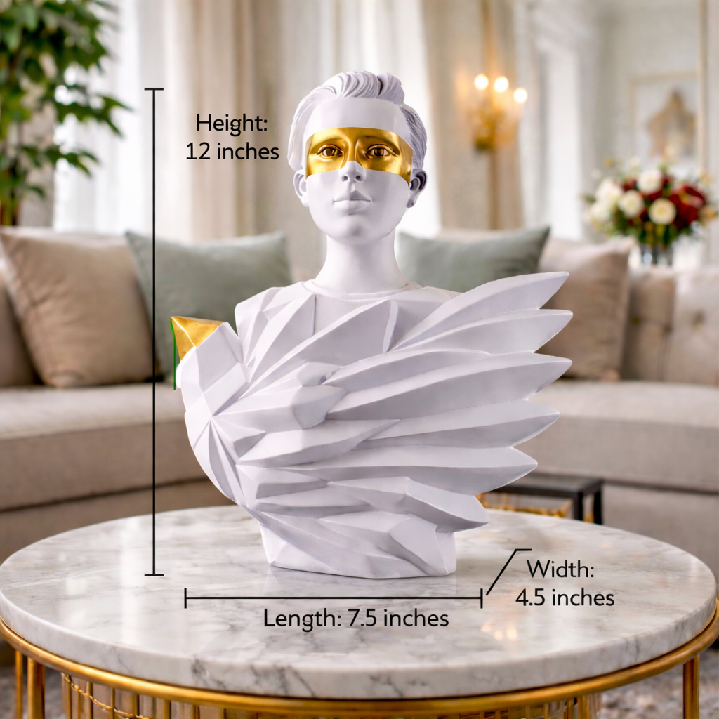 Luxury White Bird Lady Decor Statue | EnamorarDecor