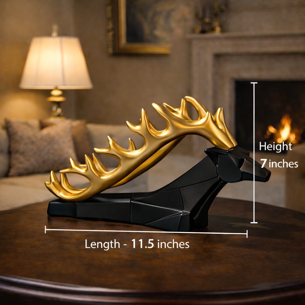 Luxury Black Deer Head Wine Bottle Holder | EnamorarDecor