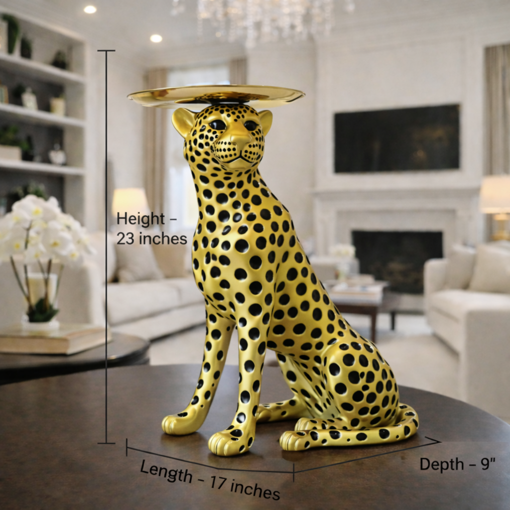 Luxury Big Yellow Cheetah Statement Decor | EnamorarDecor