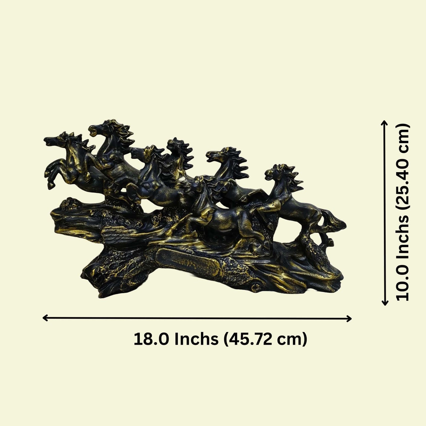 The Majestic 7 Running Victory Horses Sculpture (Antique) | EnamorarDecor