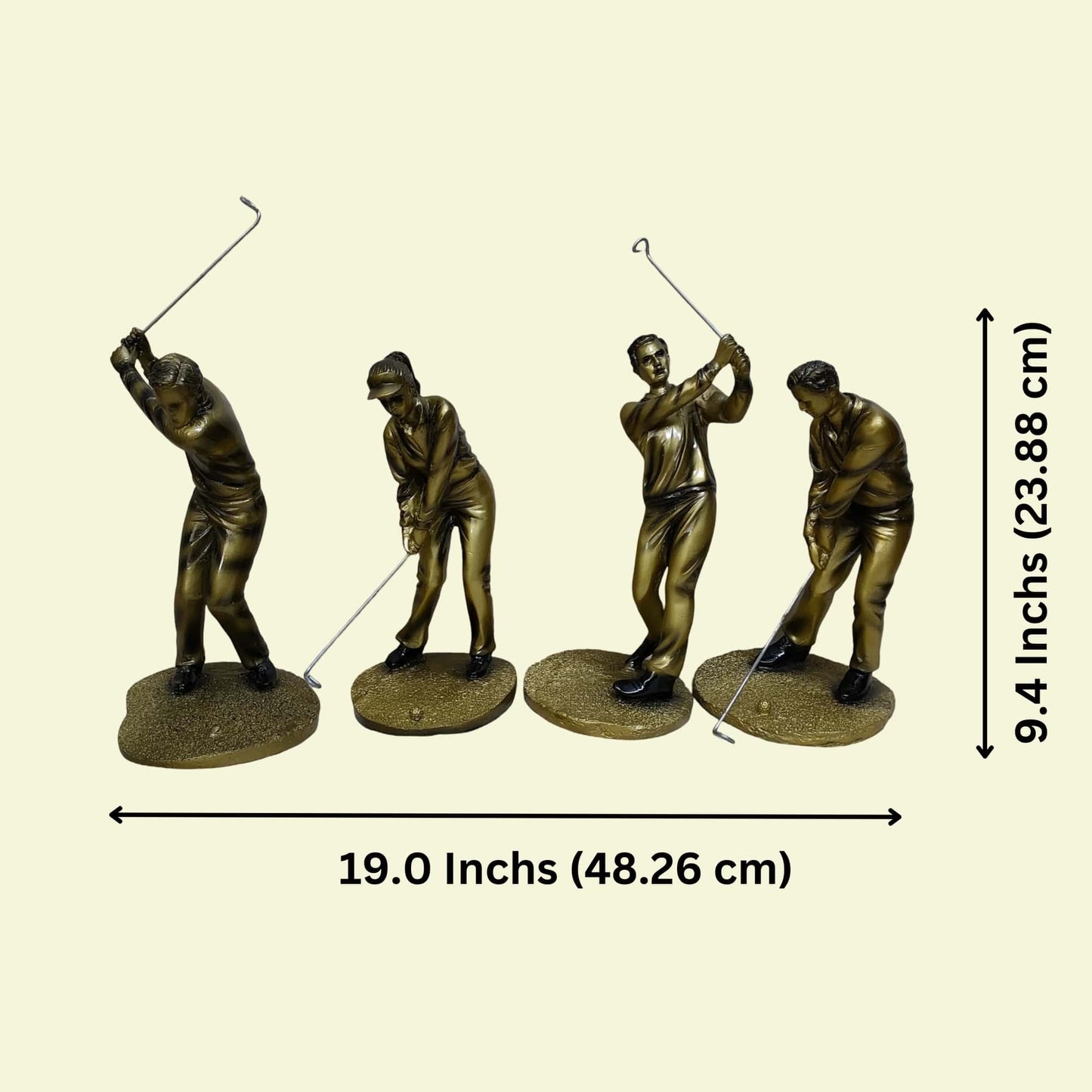 Antique Golfers Set of 4 Sculptures | EnamorarDecor