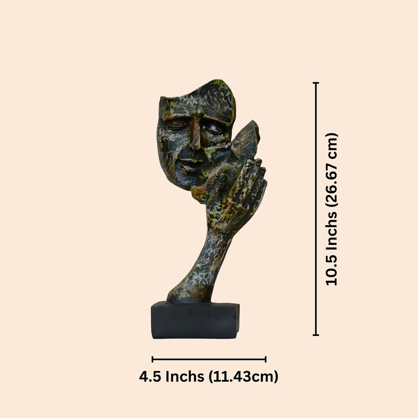 Love Couple Kiss Faces Sculpture (Antique) | EnamorarDecor