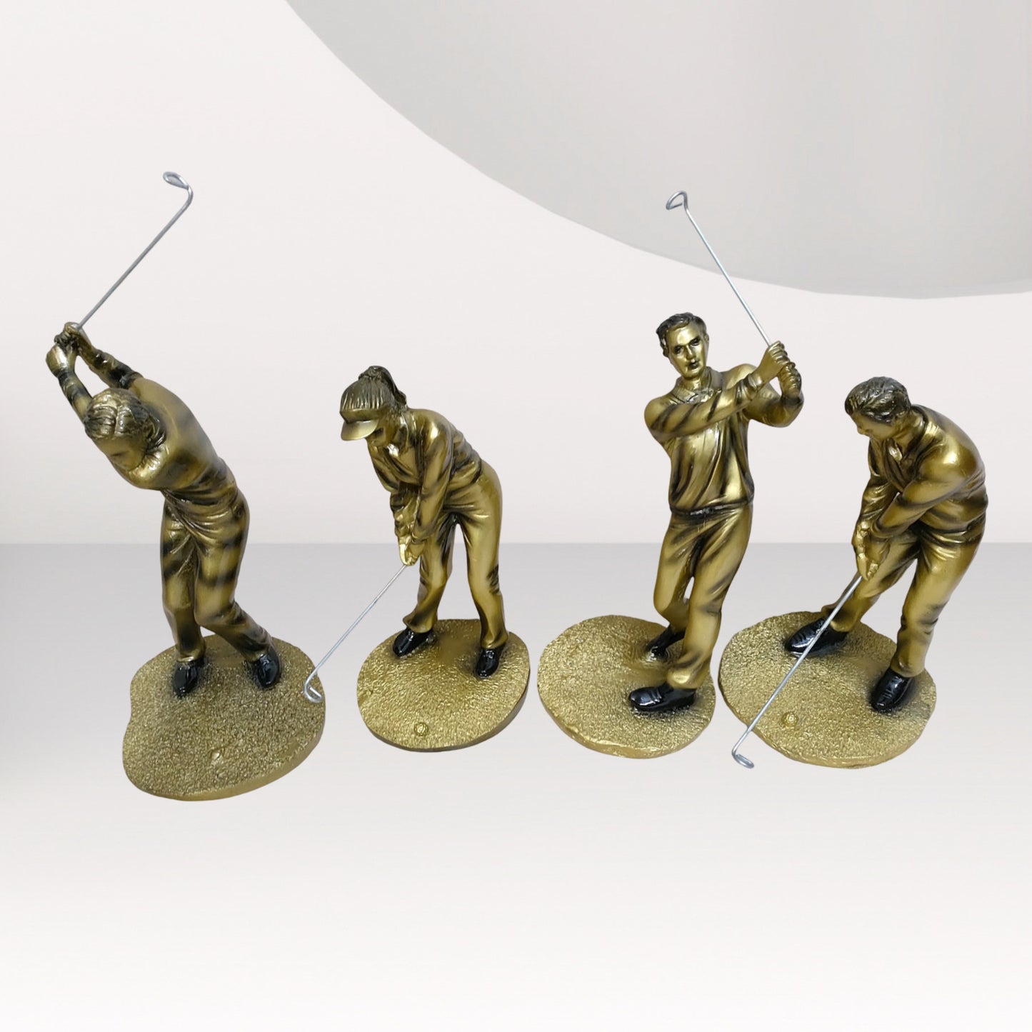 Antique Golfers Set of 4 Sculptures | EnamorarDecor