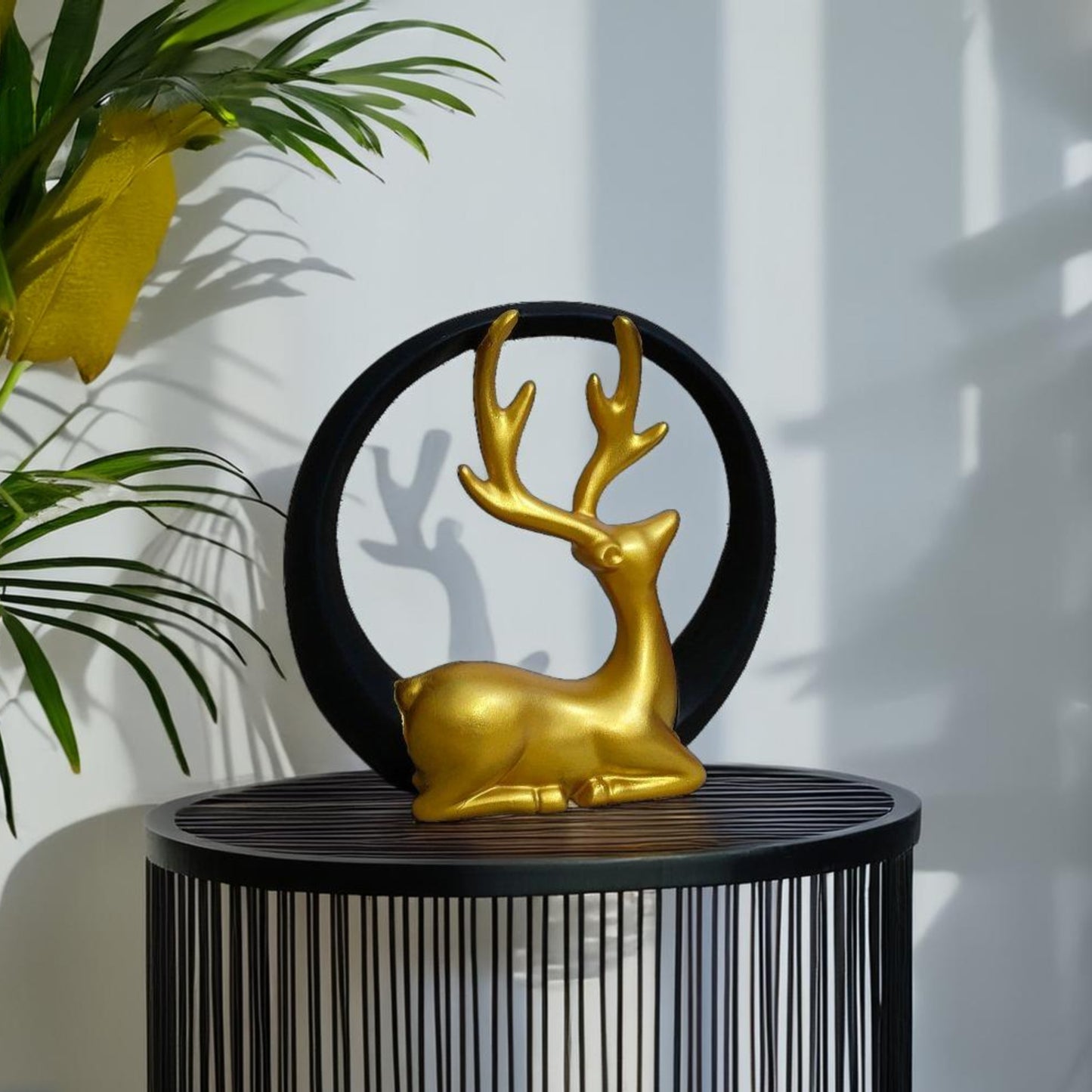 Antique Sitting Deer Royalty Ring Sculpture | EnamorarDecor