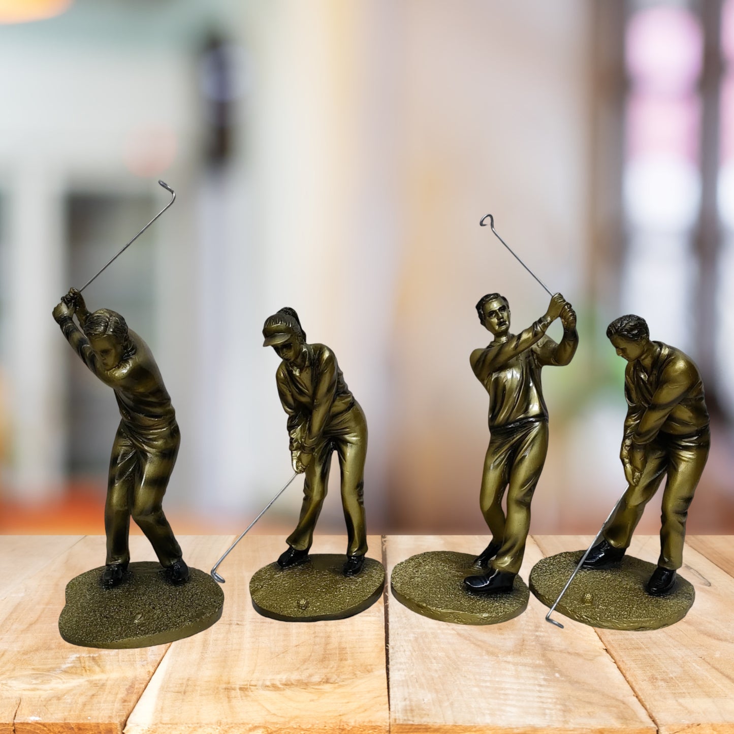Antique Golfers Set of 4 Sculptures | EnamorarDecor