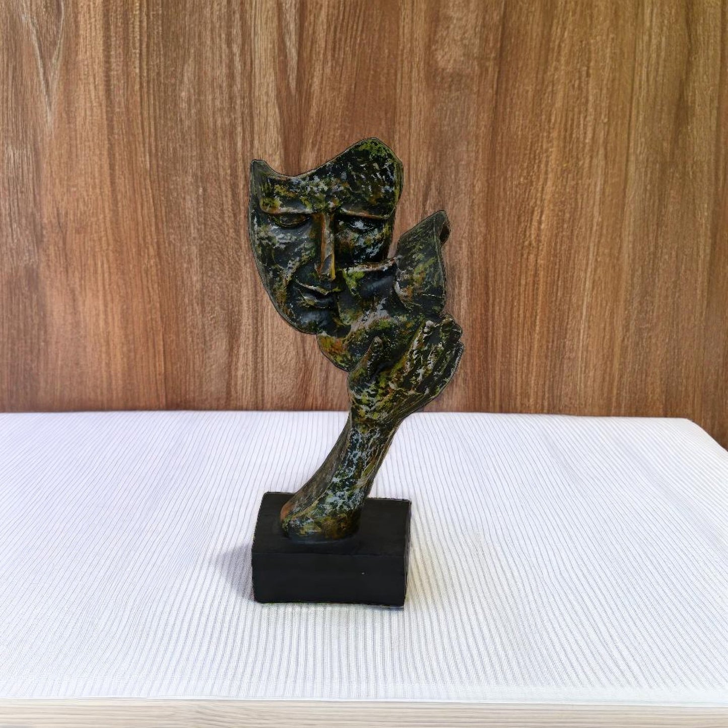 Love Couple Kiss Faces Sculpture (Antique) | EnamorarDecor