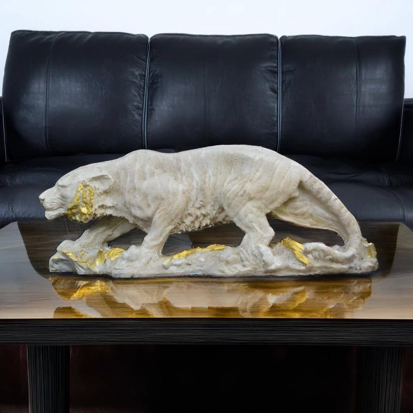 Royal Tiger Antique Sculpture (White) | EnamorarDecor