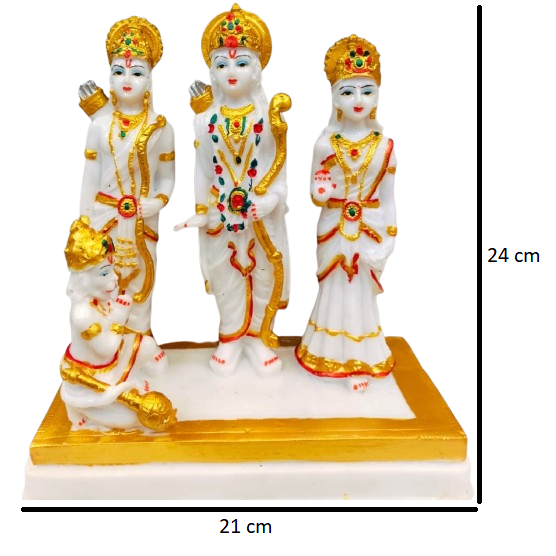White Ram Darbar Marble Dust Statue | EnamorarDecor