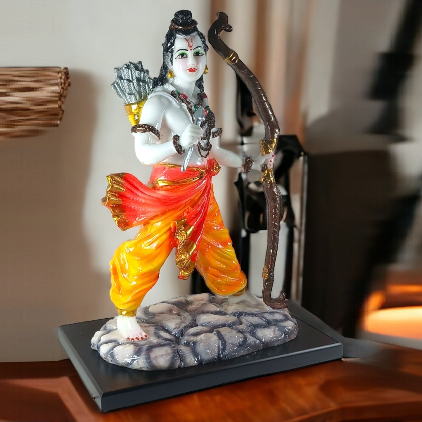 Multicolor Marble Finish Ram Ji with Dhanush | EnamorarDecor