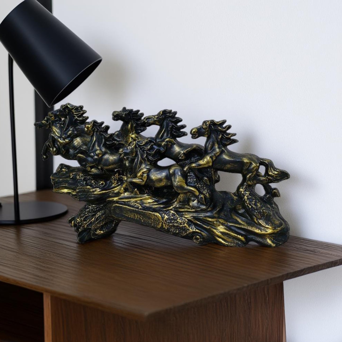 The Majestic 7 Running Victory Horses Sculpture (Antique) | EnamorarDecor