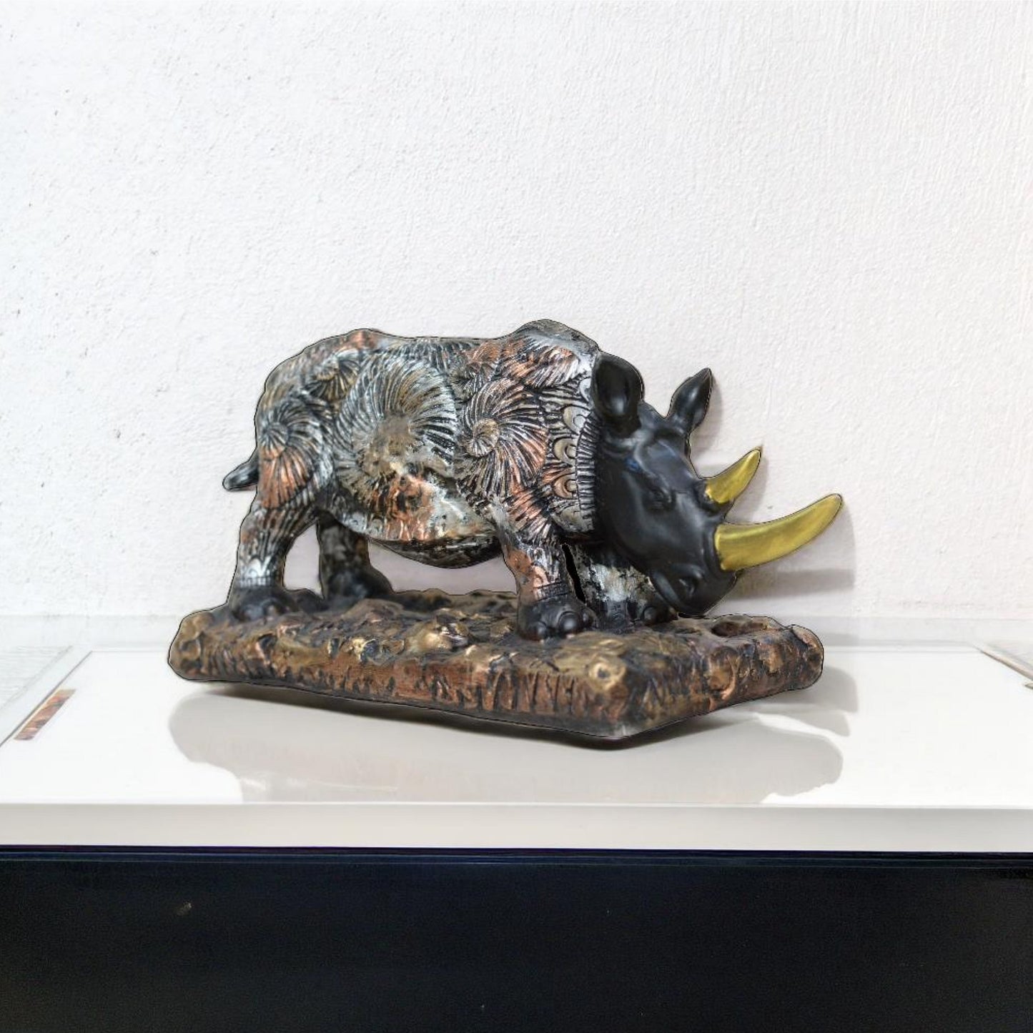 Antique Royal Rhino Sculpture (Antique) | EnamorarDecor