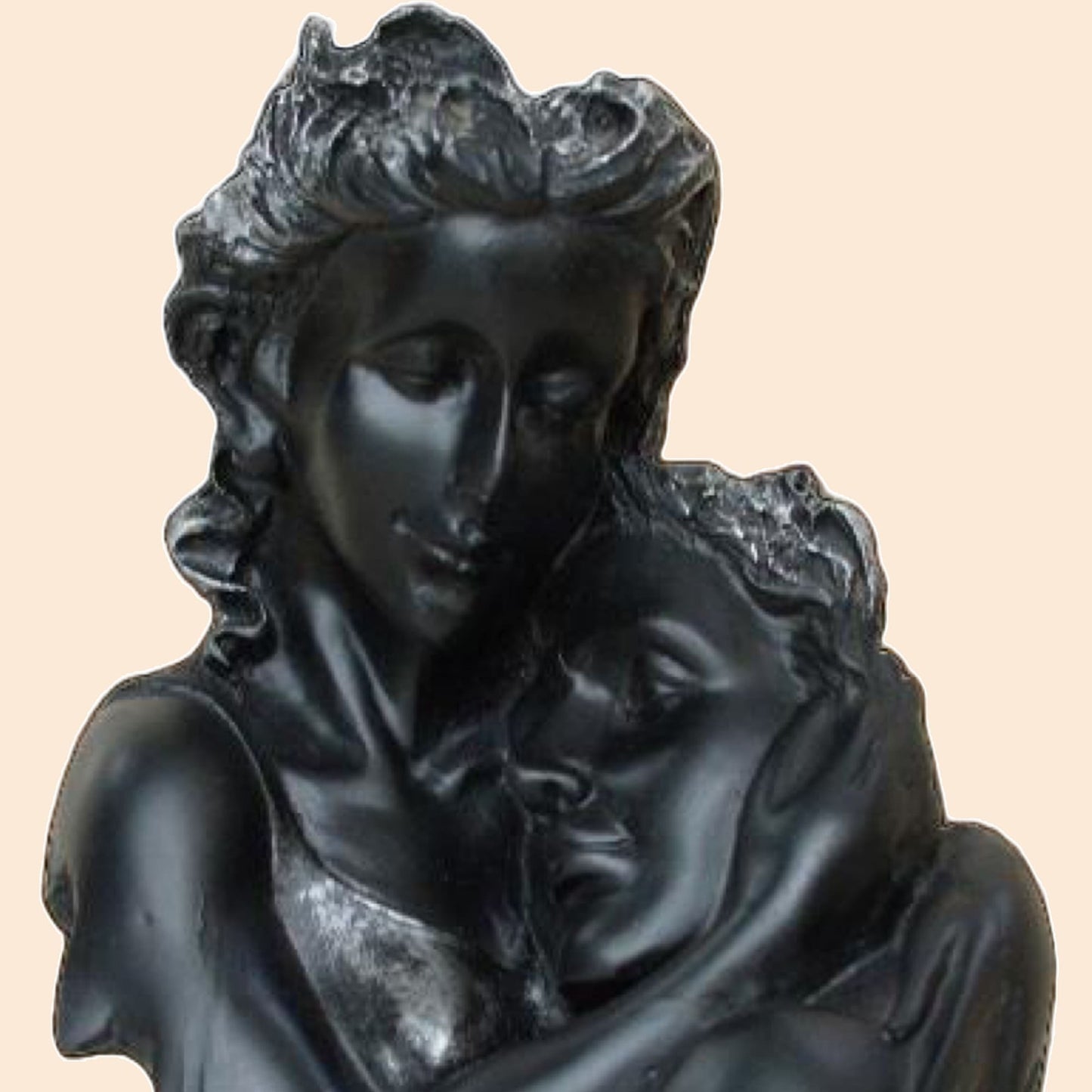 Men Resting Romantic Couple Sculpture (Black) | EnamorarDecor