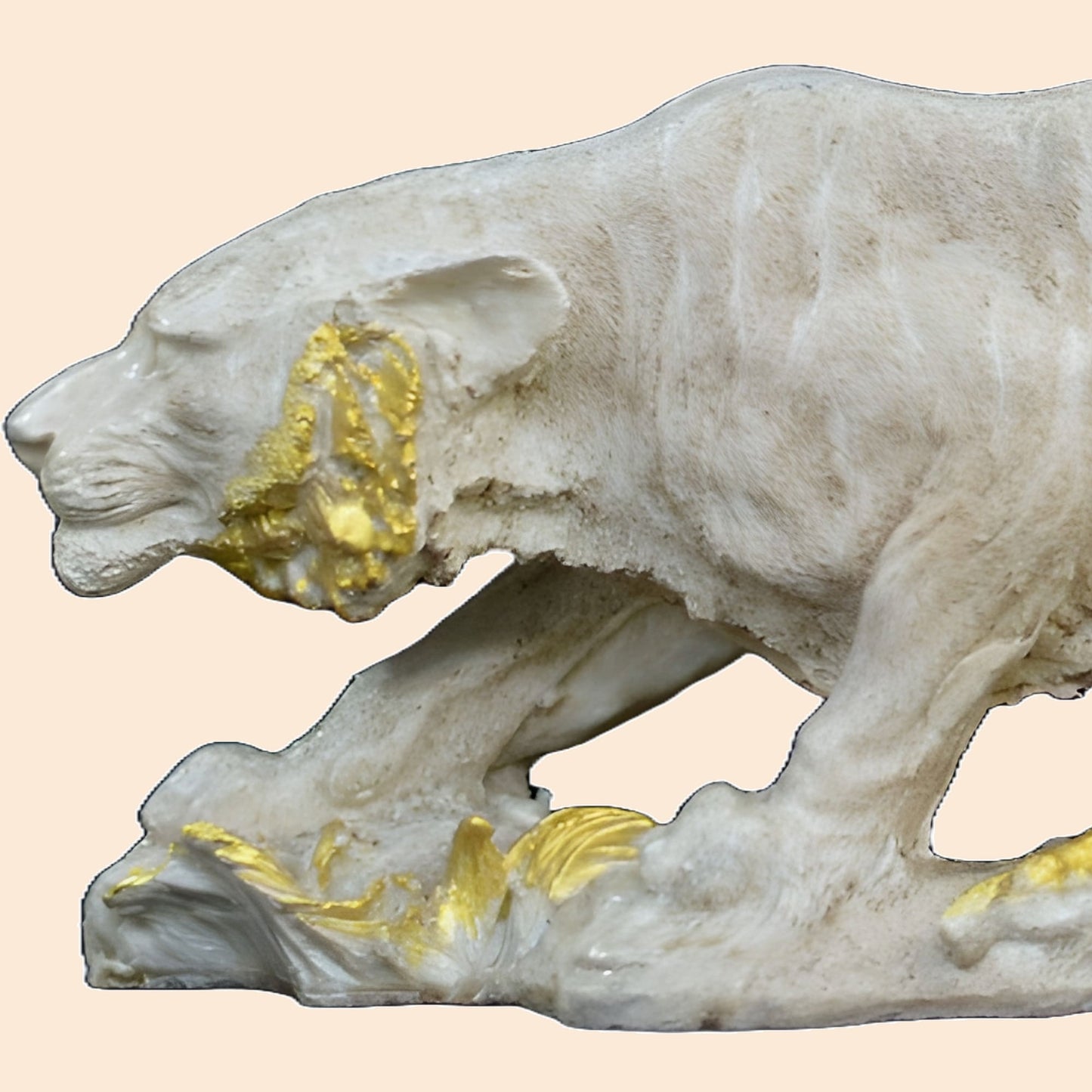 Royal Tiger Antique Sculpture (White) | EnamorarDecor