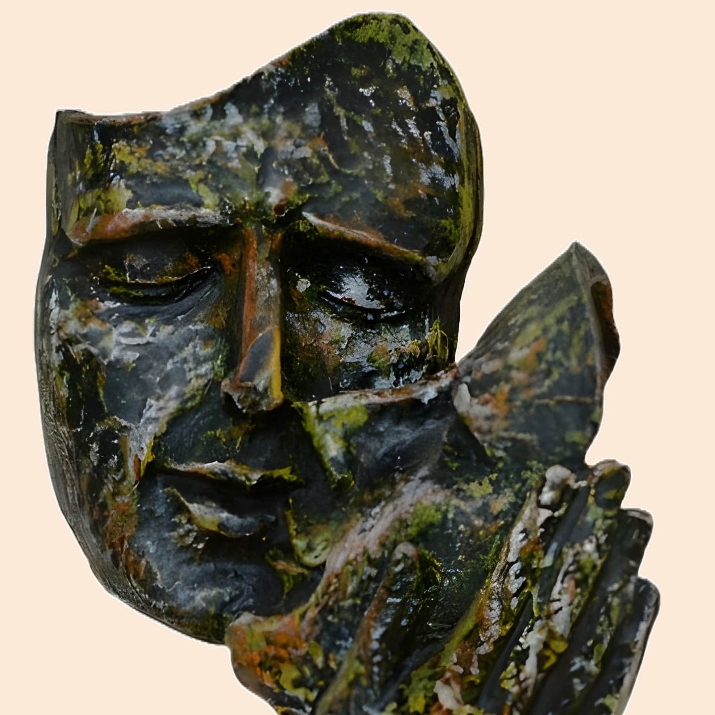 Love Couple Kiss Faces Sculpture (Antique) | EnamorarDecor