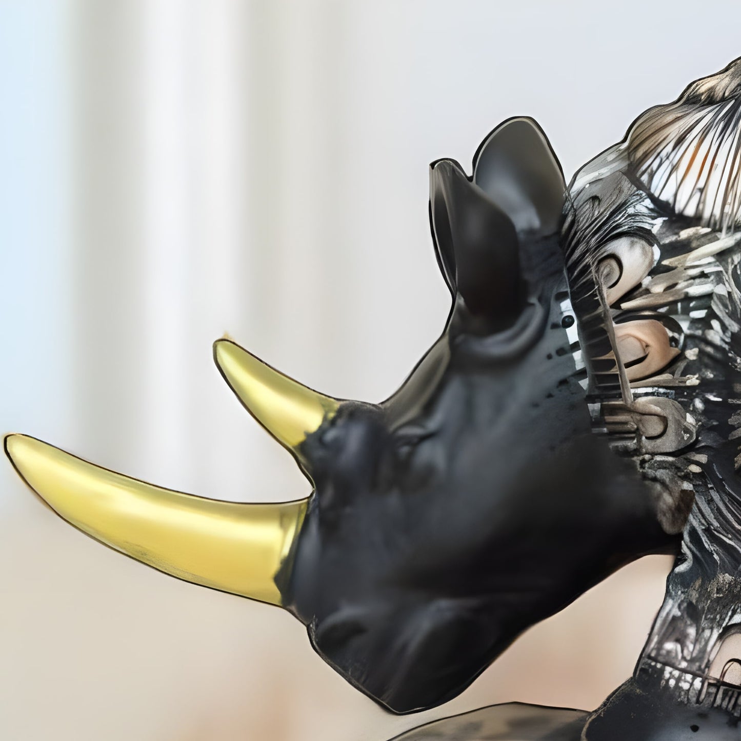 Antique Royal Rhino Sculpture (Antique) | EnamorarDecor