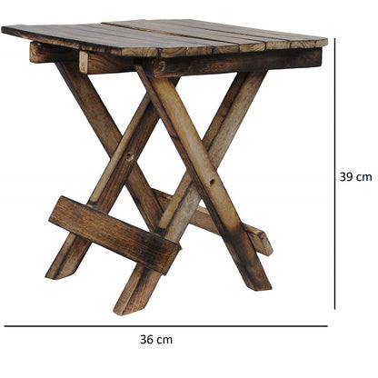 Natural Wooden Rectangle Coffee Stool | EnamorarDecor