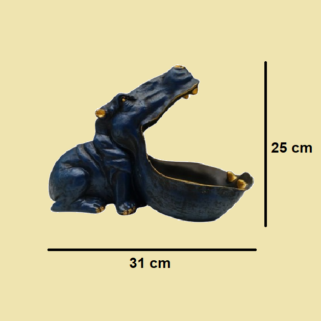 Blue Multipurpose Big Mouth Hippo Storage | EnamorarDecor