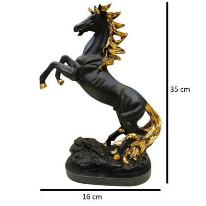 Horse Standing on Hind Legs Sculpture (Black) | EnamorarDecor