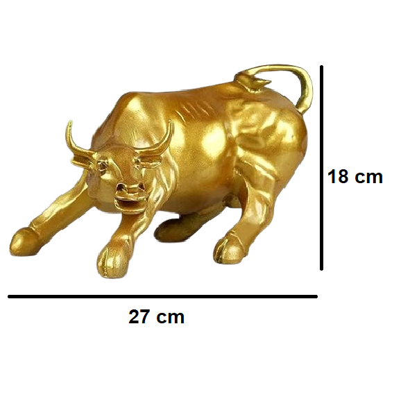 Golden Color Stock Market Bull | EnamorarDecor