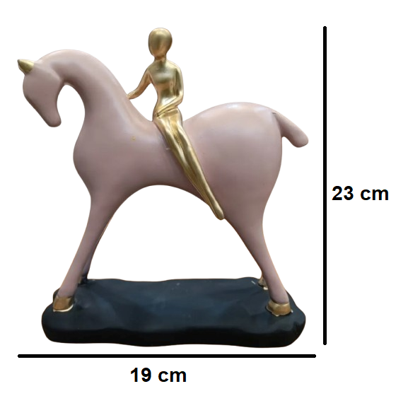 Pink Horse Lady Resin Statue | EnamorarDecor