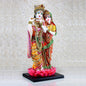 Multicolor Radha Krishan Standing on Lotus Resin Statue | EnamorarDecor
