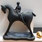 Black Horse Lady Resin Statue | EnamorarDecor