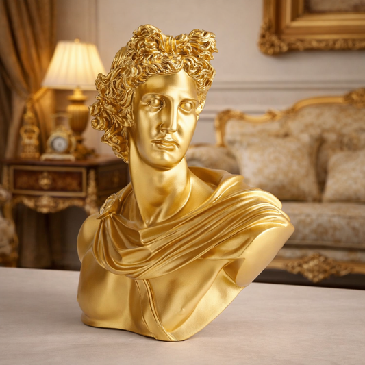 Luxury Golden Greek Prince Apollo (David) Sculpture | EnamorarDecor
