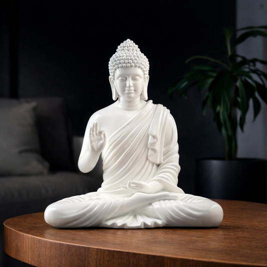 Luxury Big White Buddha Statue | EnamorarDecor