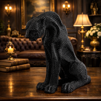 Luxury Black Dotted Sitting Cheetah Decor | EnamorarDecor