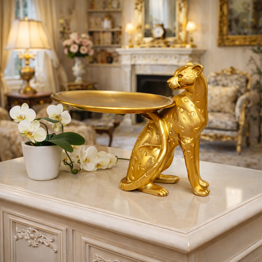 Luxury Golden Leopard Plate Decor | EnamorarDecor